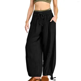 Women's Pants Wide Leg Mid-Waist Trousers Loose Slimming Flared Ladies Korean Reviews Many Beauty Clothes