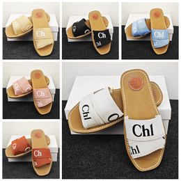 Chinelos de designer de luxo mulher woodys mules sandálias verão ao ar livre pantoufle sliders antiderrapante plataforma de borracha slide branco multicolor senhora praia sandália sapatos