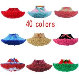 40 Colours Retail Christmas baby girl designer clothes tulle skirt tutu Butterfly Ruffle Pettiskirt skirts short skirts boutique cl8571379