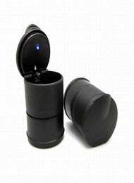 LED Portable Car Truck Auto Office Cigarette Ashtray Holder Cup Black Wonderful427309927523