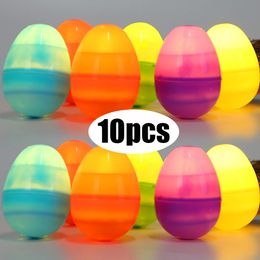 10/1 Easter egg childrens toy filled Easter gift box with detachable LED candlelight birthday party Colour decoration 240303