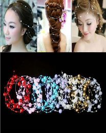 Cheap Bridal Hair Accessories Pearls Adorned Headpieces White Dyi Bouquets Adorned Pearls For Wedding Bride Head Accessories 6567646