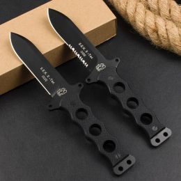 S.E.K.ll -Tac 0488/ 0030 Fixed Blade Tactical Straight Knife DC53 Steel Camp Survival Portable EDC Outdoor Safety with K Sheath