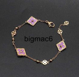 Charm Bracelets Designer Bracelet Buccellatii bracelet Luxury fashion Jewellery Advanced Four Leaf Grass Three Womens 18 K Agate Pearl Fritillaria 240226