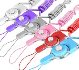 Detachable Cell Phone Strap Necklace Lanyard Braided Neck Nylon Hanging Rope for Mobile Phone Coloured Rope ends Phone Accessories 1721165