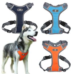 Harnesses Reflective No Pull Dog Harness Safety Training French Bulldog Harnesses Vest For Small Medium Large Dog Adjustable Pet Dog Chest