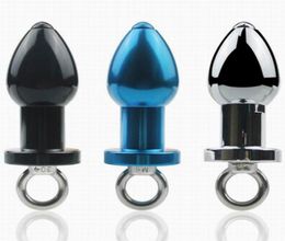 Metal Anus dilatorEnemator Anal Cleaning rinsing tool stainless steel anal plug Enema Anal Douche Sex Product1448079