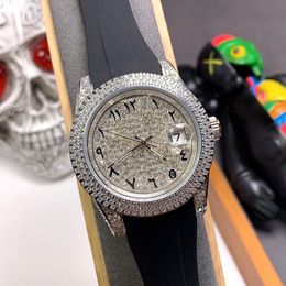 Diamond Watch 40mm Automatic Mechanical Mens Watches Montre de luxe Luminous Fashion Wristwatch Men Wristwatches Life Waterproof266d