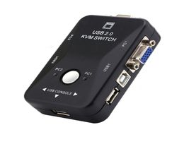 New 2 Port VGA USB KVM Switch Splitter Auto Controller Keyboard Mouse Printer Up to 192014407316931