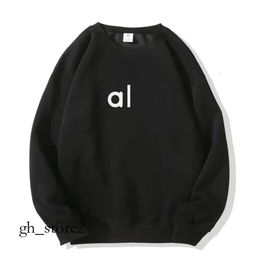 AL Women Yoga Outfit Perfectly Oversized Sweatshirts Sweater Loose Long Sleeve Crop Top Fitness Workout Crew Neck Blouse Gym Aloo Hoodie 228