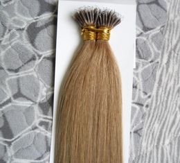 Nano Ring Hair 100 Remy Human Hair Extensions Straight 100g micro bead extensions8890876