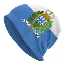 Berets San Marino Flag Beanie Bonnet Knit Hats Men Women Cool Unisex Adult Winter Warm Skullies Beanies Cap