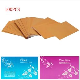 100Pcs Aluminum Alloy Blanks Card For Customer Laser Engraving DIY Gift Cards Metal Business Cards ZZ