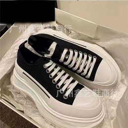 스포츠 신발 38% 할인 2024 Maikun Low Top Canvas Womens Spring/Summer New Lace up up up teagh sole cake whioge and aveled board shoes