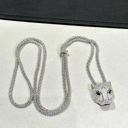 C Netlace S925 Sterling Silver Former Leopard Necklace Barge Chain Necklace مع تصميم فريد من نوعه عالي الجودة الطلاء