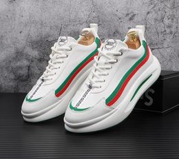 Mixed Colours Classic White Red Green Sneakers Lightweight Designer Men Business Sport Dress Wedding Party Shoes Non slip