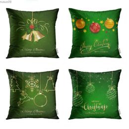 Chair Covers Christmas home decoration green short plush pillowcase sofa cushion cover home decoration can be Customised for you 40x40 50x50