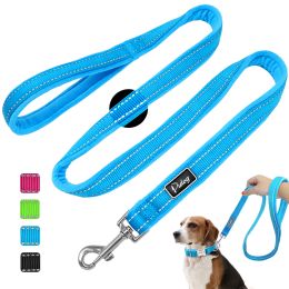 Leashes Dog Leash Soft Nylon Padded Pet Dog Lead Belt Reflective Walking Running Dog Leashes Rope For Small Large Dogs Pet Supplies