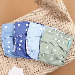 Happyflute 4pcs/Set Washable Eco-Friendly Cloth Diaper Cover Adjustable Nappy Reusable Cloth Diapers Cloth Nappy fit 3-15kg Baby 240229