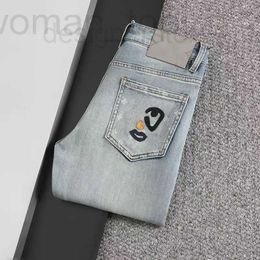 Jeans da uomo Designer Classico lavaggio floreale con lettere Cilindro dritto Pantaloni da lavoro elasticizzati vintage di lusso resistenti all'usura nella fila superiore DE0X 6HIM