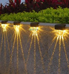 Solar LED Lamp Outdoor 7 Colours changeable Waterproof Wall Light Fence stairs lights for Garden Landscape Step Deck Balcony1310335