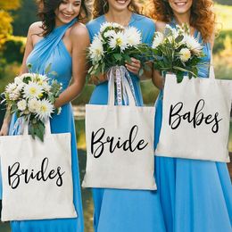 Evening Bags Bride Women Handbags Babes Letter Shoulder Female Reusable Shopping Wedding Party Gife Storage Brides Tote