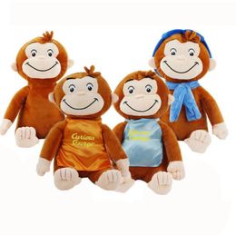 4 Styles 30cm Curious George Plush Doll Boots Monkey Stuffed Toy Animal Peluche Toys For Kids Christmas Birthday Gifts 2012043603661