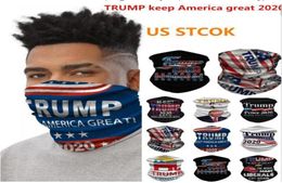 DHL 37days Designer 2020 Trump American Election Ice Silk Sports Magic Turban Scarf BandanaS3D Print Dust Face Masks Skullcap FY61129770