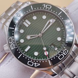 U1 Sapphire Glass 41 -мм автоматические механические мужские часы Green Dial Diver 300 модернизированный браслет из нержавеющей стали Керамическая вращающаяся панель прозрачная корпус