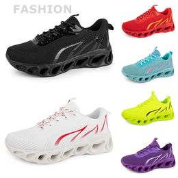 men women running shoes Black White Red Blue Yellow Neon Green Grey mens trainers sports outdoor sneakers szie 38-45 GAI color45