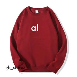 AL Women Yoga Outfit Perfectly Oversized Sweatshirts Sweater Loose Long Sleeve Crop Top Fitness Workout Crew Neck Blouse Gym Aloo Hoodie 195