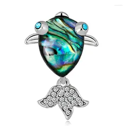 Brooches Zlxgirl Jewelry Vintage Fish Brooch For Men Brand Shell Metal Hijab Pins Accessories Women's Kids Christmas Gifts Broche