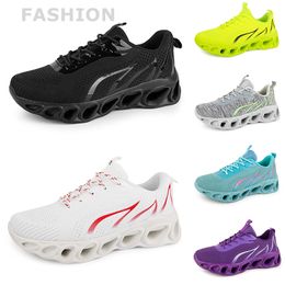 men women running shoes Black White Red Blue Yellow Neon Green Grey mens trainers sports outdoor sneakers szie 38-45 GAI color3