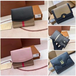 Fashion designer Leather wallets luxury Credit Card Holder purse bags gold Hardware women coin purses with Original box dust bag 2024