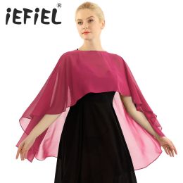 Jackets 7 Colours Formal Party Wedding Capes Womens Female Ladies Girls Soft Chiffon Shrug Bridal Long Shawl and Wraps for Sun Coat Wear