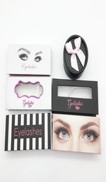 Whole No Label cardboard 3D cosmetics false mink eyelash packaging box Empty Eyelash Case Magnetic Box Lashes Paper box packag5650952