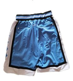 New Shorts College Shorts Vintage Basketball Shorts Zipper Pocket Running Clothes North Carolina Blue Colour Just Done Size SXXL2008805
