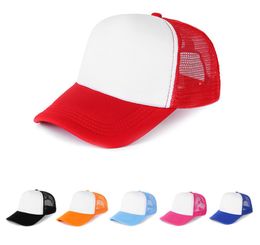 Fashion Sports Kids Baseball Caps Blank Trucker Hats Outdoor Beach Sunblock Cap for Children Solid Travel Hat Snapback Hollow Adju4793939