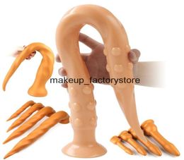 Massage 2020 New Long Anal Plug Large Butt Plug Silicone Anal Dildo Huge Anus Dilator Male Prostate Massage Adult Toys For Women M3853239