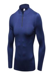 Gym Clothing Men039s Compression Top Fast Dry Sweater Thermal Wintergear Fleece Baselayer Long Sleeve Under T Shirts5541784