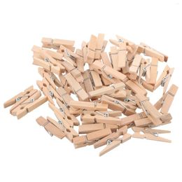 Frames 100Pcs Wooden Clothespins Clothes Craft Po Clips For Home School Crafts Decor