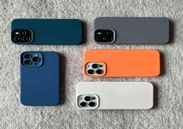 Cell Phone Cases Official Solid Colour Camera lens protection silicone case For iphone 12 13 Pro Max 13mini build in fur Cover Ipho7503372