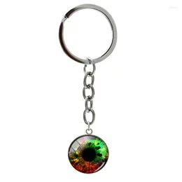 Keychains Animals Eyes Mysterious Animal Eyeball Key Rings Glass Cabochons Vintage Jewelry For Men Car Sell