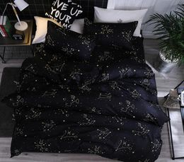 4pcs Bedding Set Quilt Cover Pillowcase Polyester Fibre Polyester Dream Star Modern Creative Print Full Size1137869