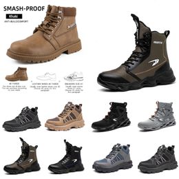 Boots Winter Men Boots Plush Leather Waterproof Sneakers Climbing Shoes Unisex Women Outdoor Non-slip Warm Hiking Ankle Boot Man cami GAI