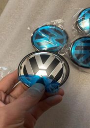 100 pcs VW Wheel Center Hub Caps Emblem Badge Logo 56mm 65mm 1J0601171 3B7601171 For VW Volkswagon3359695