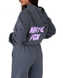 Designer tracksuit White fox hoodie sets two 2 piece set women mens clothing Sporty Long Sleeved Pullover Hooded 12 ColoursSpring Autumn Winter 65