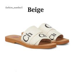 Designer Womens Woody Sandals Flat Mule Slides Beige White Black Pink Lace Lettering Fuzzy Fur Fluffy Slippers Summer Beach Home Shoes Women Famous Sandles 116