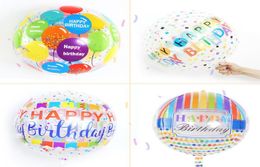 22inch 4D Happy Birthday Foil Balloons Gold global Kids Party decor Wedding Decor Baby Shower Adult Supplies1697617