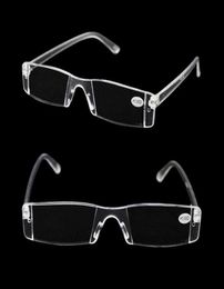 Fashion Portable White Reading Glasses Clear Rimless Eyeglasses Presbyopia 100400 Diopter High quality reading glasses 8524146